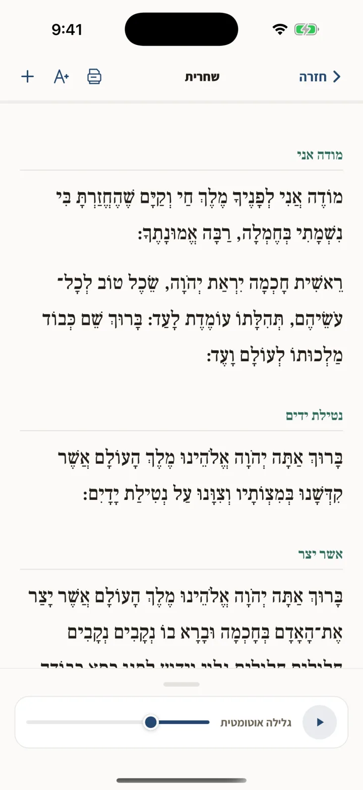 Shacharit: Modeh Ani